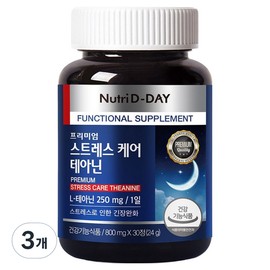Nutri D Day Stress Care Theanine 30 tablets, 24g, 3 units / 뉴트리디데이 스트레스 케어 테아닌 30정, 24g, 3개