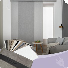 Graywind Sliding Panels Blackout Panel Track Blinds Shades for Patio Sliding Door, One Size (Fabric Samples)