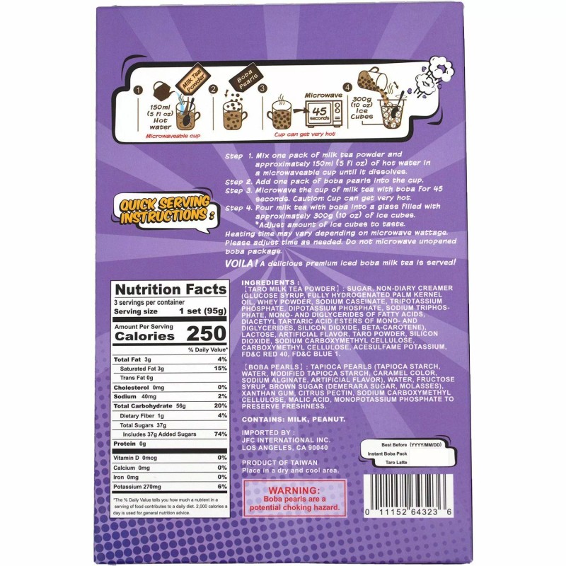 J-BASKET 2 PACK INSTANT BOBA TARO KIT READY TO DRINK