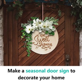 HILELIFE Wood Rounds for Crafts 10 Inch - 5 Pack Wood Round, Unfinished Wood Circles for Crafts, Round Wooden Discs, Circle Wood Sign Blank