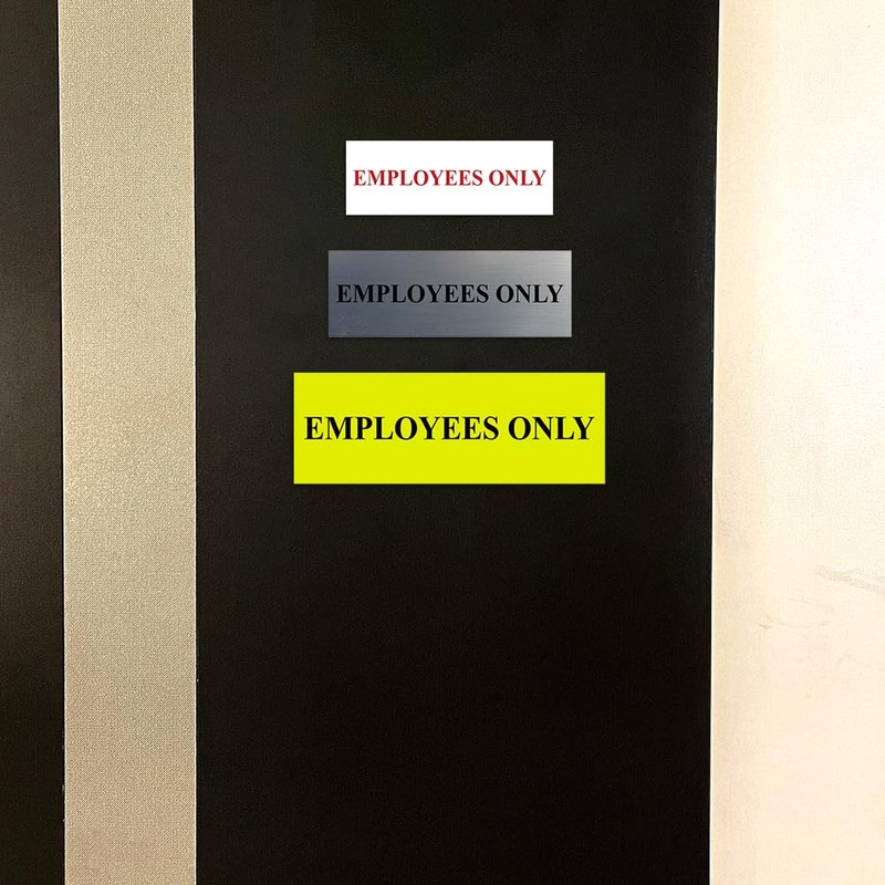All Quality Basic Employees Only Wall or Door Sign -