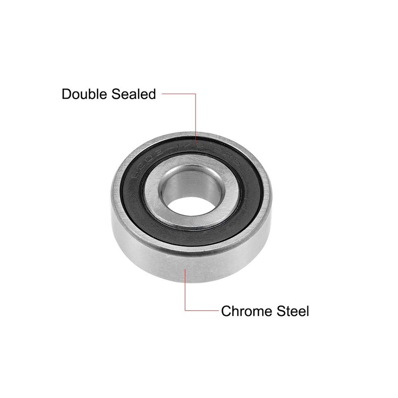 sourcing map 6202-12-2RS Deep Groove Ball Bearing 12x35x11mm Double Sealed