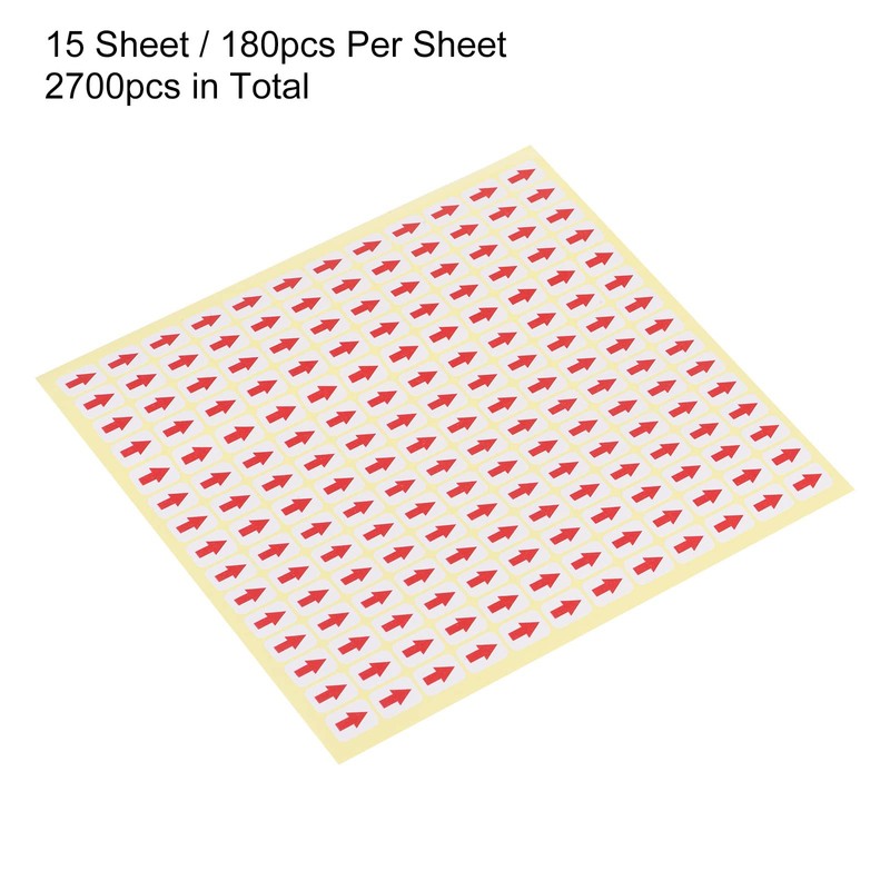 PATIKIL Small Arrow Stickers 0.5x0.4, Self Adhesive Rectangle Product Inspection