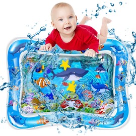 Water Mat Baby, Jund Baby Water Play Mat Toys 3 6 9 Months, Inflatable Water Mat Sensory Toy, Toddler Water Play Mat Leak-Proof PVC for Early Development, 66 x 48 cm