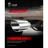 MZS Exhaust Tips, Stainless Steel 4" Inlet 8" Outlet 15"