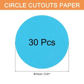sourcing map 30 PCS Dark Blue Circle Cutouts Paper, 6 Inch Round Cutouts 200gsm/75lb Circle Cardstock for DIY Crafts Classroom Bulletin Board Decoration