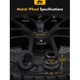 MIKKUPPA 16PCS M14x1.5 Wheel Lug Nuts, Replacement for 2003-2016 Ford F250 F350 F450 F550, 2003-2019 F53 Factory OEM Wheel, Two-Piece Flanged Flat Tire Nuts OE 2C2Z1012AA