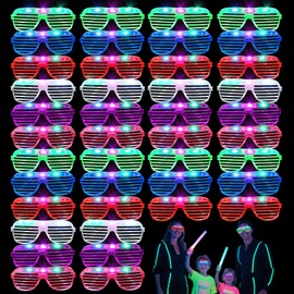 42 PCs LED Glasses,Light Up Glasses,Glow Glasses Glow In The Dark Party Supplies Suitable For Kids/Adults, 3 Light up Modes, 6 Neon Colors Rave Party,Wedding, Birthday, Concert, New Year, Carnival