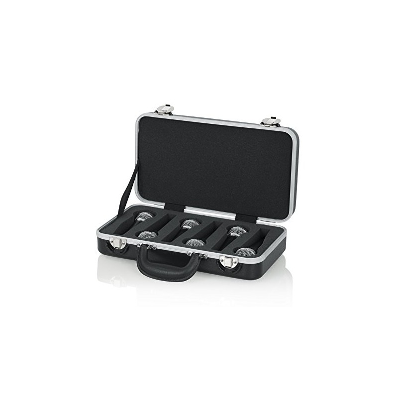Gator GM-6-PE Estuche para 6 Micrófonos, negro