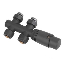 S SIENOC 3/4 to 1/2 H Valve Chrome Connection Set Centre Connection / Radiator Valves Thermostat for Bathroom Radiator with Two-Tube System Radiator Centre Connection for 16 mm Aluminium Composite