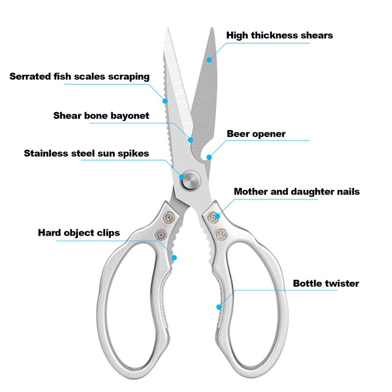 1 x kitchen scissors, household scissors, kitchen scissors, kitchen scissors,
