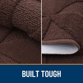 OLANLY Door Mats Indoor, Non-Slip, Absorbent, Dirt Resist, Entrance Washable Mat, Low-Profile Inside Entry Doormat for Entryway (71x47 inches, Dark Brown)