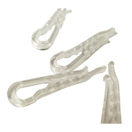 NiftyPlaza 100 U Shape Clear Durable Plastic Alligator Clips Shirts Folding Ties Socks Pants Hold Garments in Place (100 Plastic Alligator Clips)