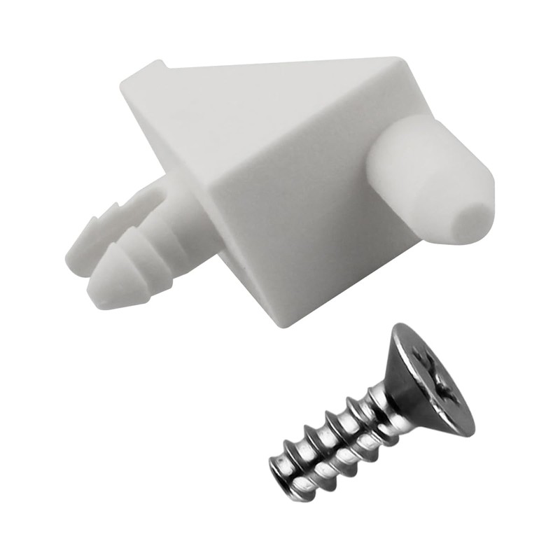 101558 (Pack of 6) Replacement Screws White Shelf Support Pins