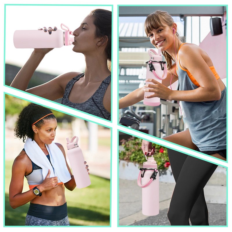 40 oz Insulated Water Bottles with Straw & Auto Chug