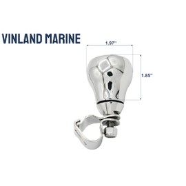 Vinland Marine Boat Steering Wheel Knob Marine, Multiple Styles & Sizes, 316 Stainless Steel, Suicide Knob for Boat Steering Wheel Ball, Boat Steering Parts, steering wheel knob for boat