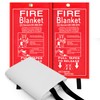 DOKIBI Emergency Fire Blanket, 2 Pack 40” x 40” Fiberglass