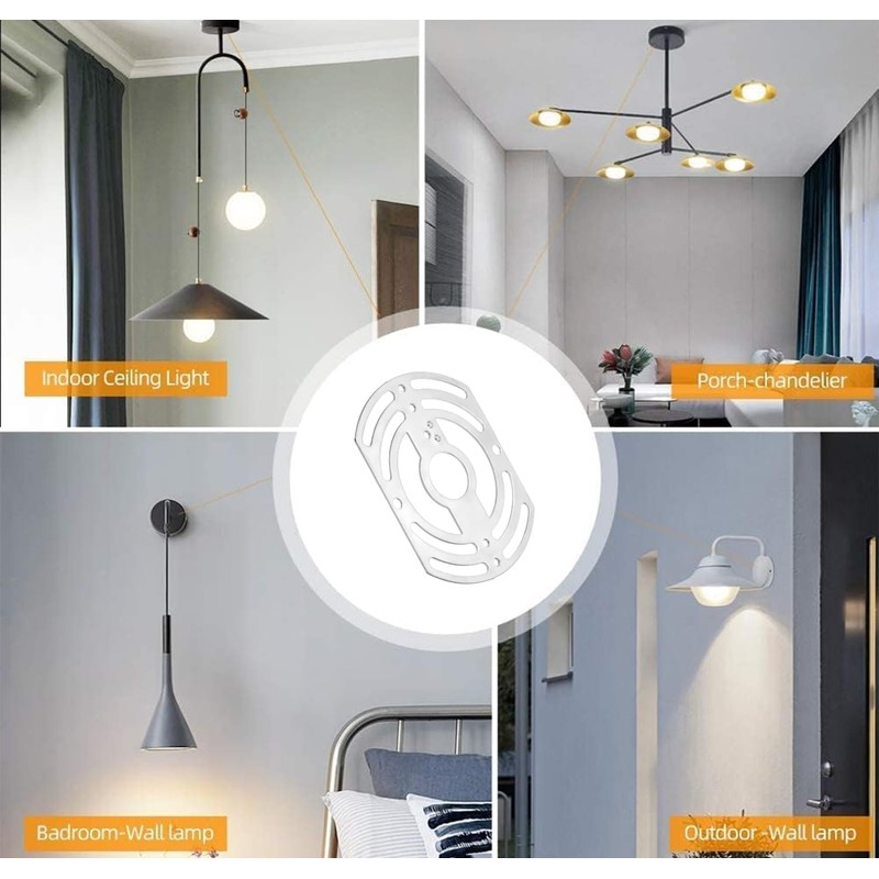 Armiika 2 Pack Universal Light Fixture Mounting Bracket, 4" Diameter