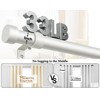 KAMANINA White Curtain Rod 32 to 144 Inch (2.6-12 Feet),