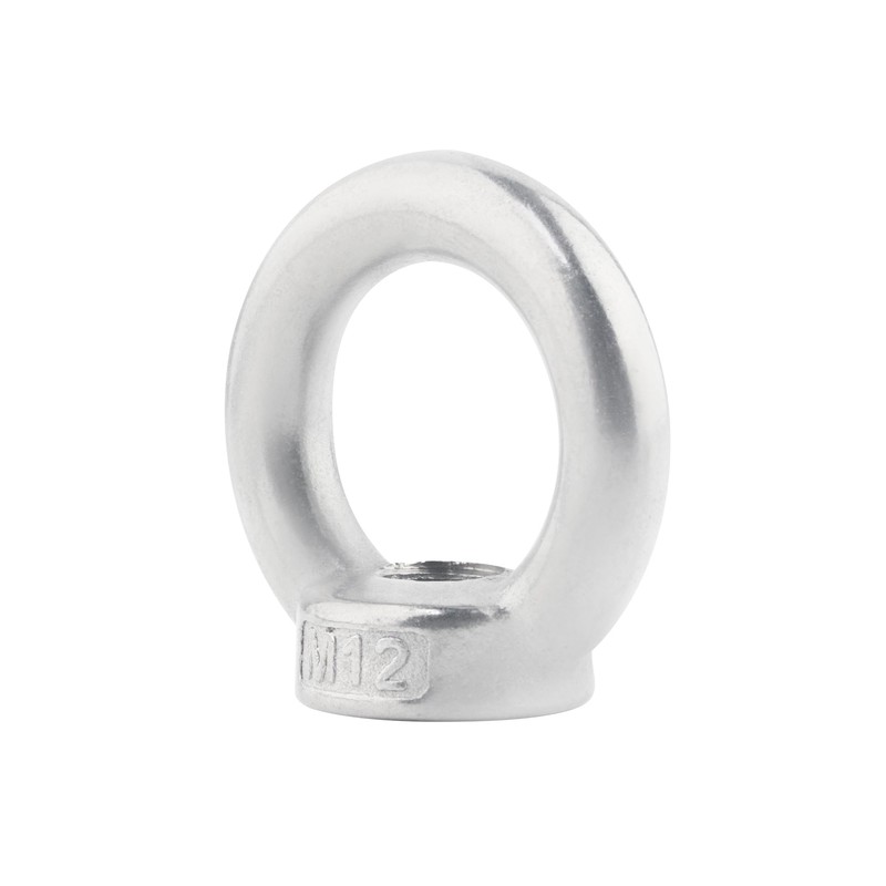 TIOMIOSEA Ring Nut M12, 304 Stainless Steel Threaded Eye Nut