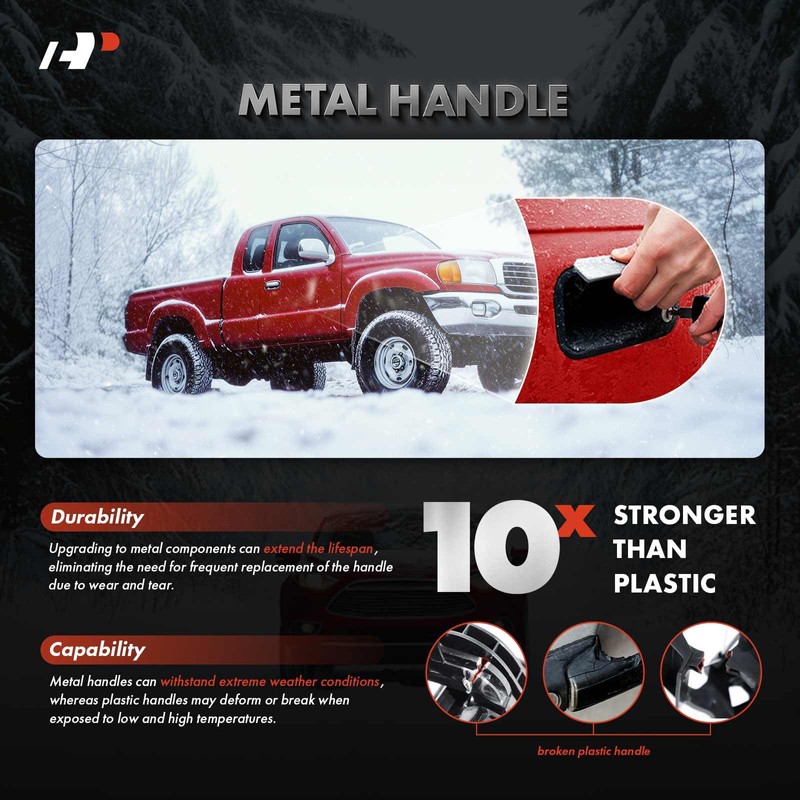 A-Premium Upgraded Metal Exterior Door Handles Compatible with Toyota Tacoma