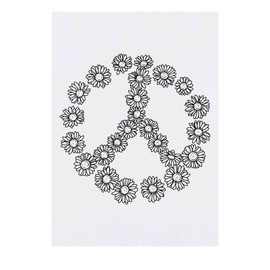 Azeeda 'Friedens-Gänseblümchen-Symbol' Temporäres Tattoo - Hautfreundlicher & Ungiftiger Abziehbild · Wasserfest (TO00072081)