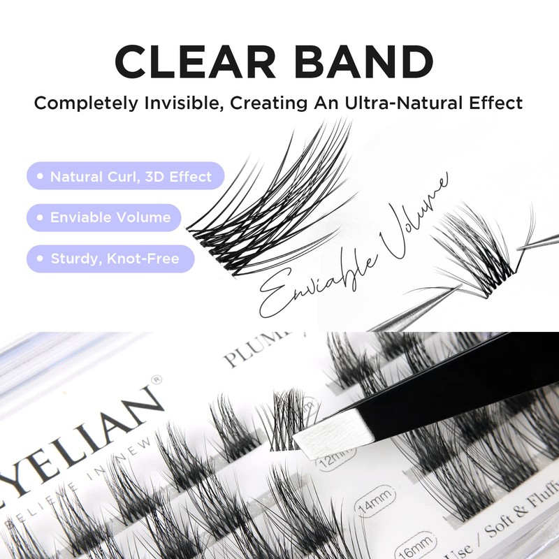 BEYELIAN Cluster Lashes, DIY Eyelash Extension Lash Clusters Individual False