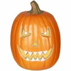 Home Accents 12" Blow Mold Scary Spooky Face Jack O Lantern Pre-lit