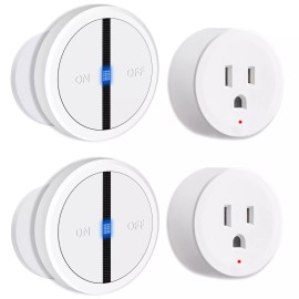 digi-office Wireless Remote Control Outlet Switch 500 ft long Range for Lights Lamps Fans ×2