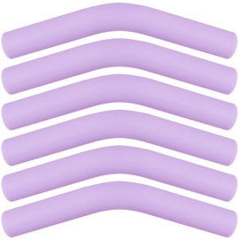 CustomyLife 6Pcs Silicone Straw Tips 5/16 inch Food Grade Rubber Straw Covers for Stainless Steel Straws Purple Flex Hydraflow Straw Tips Replacement for Metal Straws 8mm