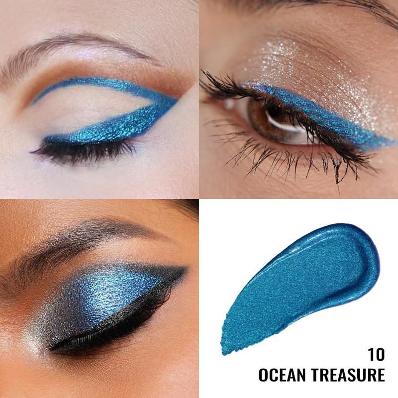Oulac Liquid Eyeshadow Glitter - Waterproof Glitter Eye Make-Up with