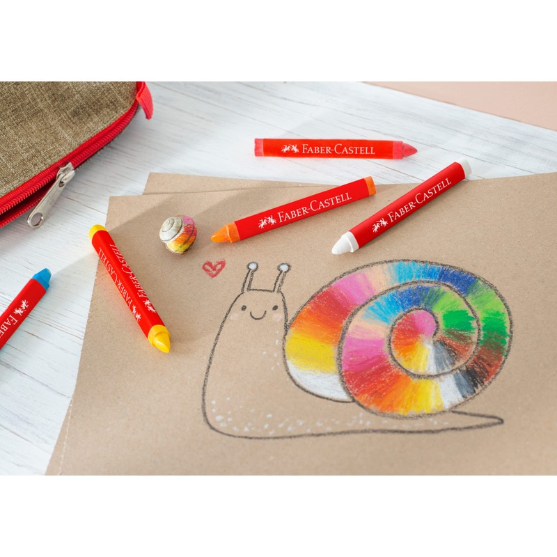 FABER-CASTELL 205030 School Set of 24 Wax Crayons and Case