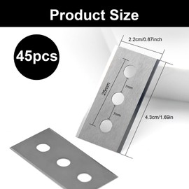 Pack of 45 Ceramic Hob Scraper Blades Double-Sided Scraper Blades Replacement Blades Ceramic Hob Scraper Universal Suitable Cleaning Scraper for Glass Scraper and Ceramic Hob Scraper Replacement