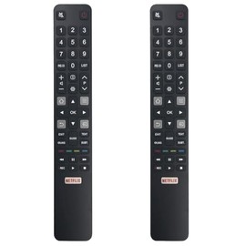 2Pack RC802N YAI2 Replacement Remote for TCL Falcon Thomson LED TV GRC802N 49C2US 55C2US 65C2US 75C2US 43P20US 50P20US 55P20US 60P20US 65P20US 0E18US 55E18US 55X2US 65X2US 50UF1 55UF1 65UF1 UF2 43UF2