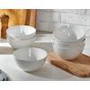 ONEMORE White Ceramic Bowls Set of 6, 24 oz Soup