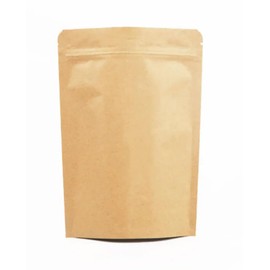 50Pcs 18x30cm Kraft Stand Up Food Bags, Zip Lock Reusable Packing Pouches Foil Lined with Tear Notch Thicken Heat Sealable, for Storing, Cookie, Snack Tea and Drinking (18 x 30 cm)