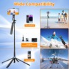 Eocean 71" Tall Selfie Stick Tripod Quadripod with Remote &