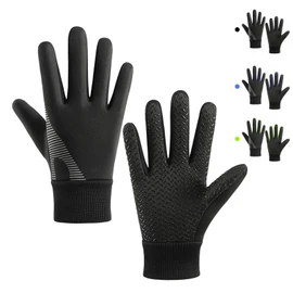 CubePlug Kids Winter Sports Cycling Gloves - Children Windproof Anti-slip Thermal Outdoor Touchscreen Gloves for Boys Girls Age 4-12 Years Bike Mitts Riding Running Warm Hiking Ski (Black, M)