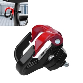 MOXRUQ Motorcycle Hanger Hook, Hanging Pothook Accessories for Scooter, Electric Scooter Hanger Gadget Bag Double Claw Hook, Helmet Luggage Bag Hook Holder for Moped Scooters Bicycles (Red)