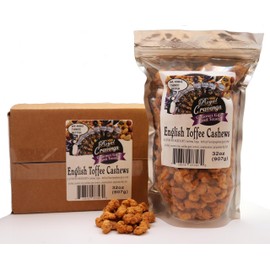 Premium English Toffee Cashews – 2lb Resealable Bags – Gourmet Nuts Coated in Rich, Buttery Toffee – Fresh, Handcrafted & Small-Batch – Perfect Sweet Snack or Gift – By Royal Craving