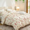 Tospass Floral Bed Linen 135 x 200 cm Beige Pink