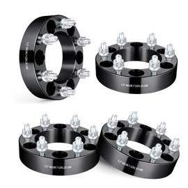 EVIL ENERGY 6x5.5 Wheel Spacers 1.5 inch Compatible for Nissan Frontier 1998-2004, 6x139.7 mm 6 Lugs 108 mm Hub Bore M12x1.25 Studs Black, Not Hubcentric