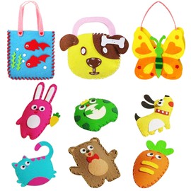 BDSHUNBF Children's Sewing Kit, Animal Shapes, Felt Craft Set for Children and Beginners, My First Sewing Kit, Sewing Learning for Children, Felt Sewing Kits, DIY Art Craft, Creative Craft Set,