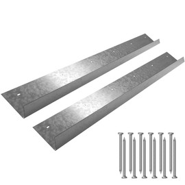 2PCS Rain Diverter 3.28FT Roof Rain Diverter For Shingles Roofing Rain Gutter Diverter Stainless Steel With Nails Protect Roof From Rain, 3/5" Thick