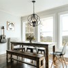 Xyndraph 17” Modern Black Chandelier for Dining Room - 4-Light