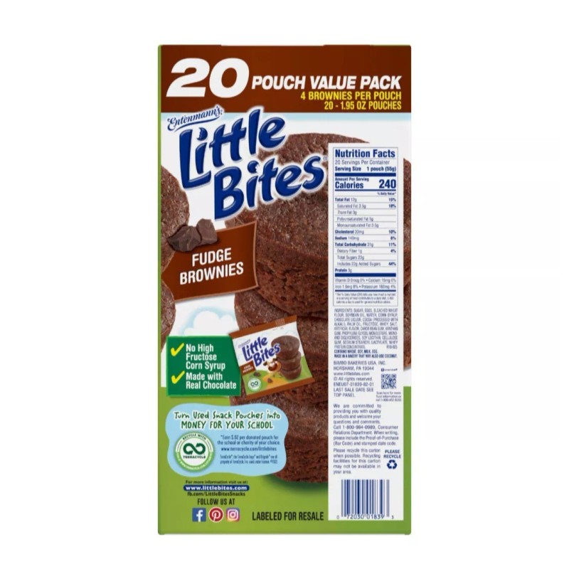 Fudge Entenmann’s Little Bites Fudge Brownie Mini Muffins | 1