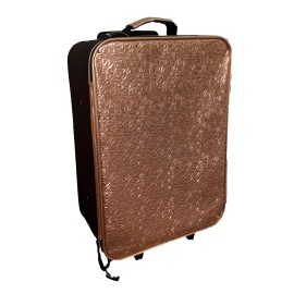 Justice Girls Metallic Gold Carry On Luggage Roller Bag Rolling Suitcase 19 inch