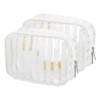 PATIKIL 2 Pcs Clear Makeup Cosmetic Bag, 8"x5.7"x2.5" Transparent PVC