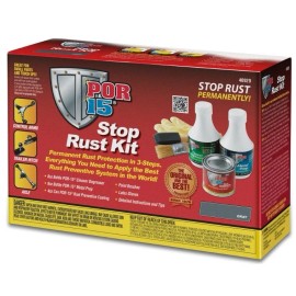 POR-15 Stop Rust Kit Gray. 3 Step Permanent Rust Protection 40929