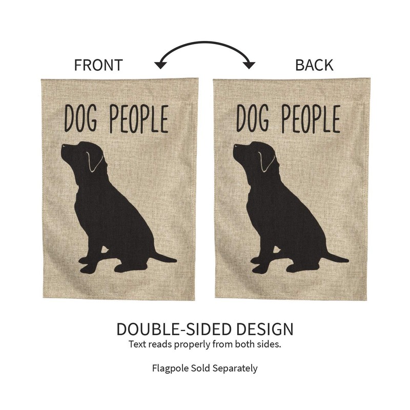 Dog People Garden Burlap Flag - 13 x 1 x
